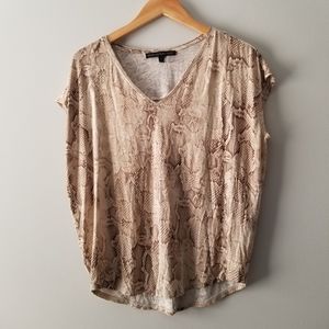 WHBM Jetsetter Animal Print Oversized Tee